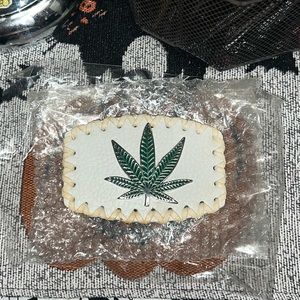 Handmade weed belt buckle